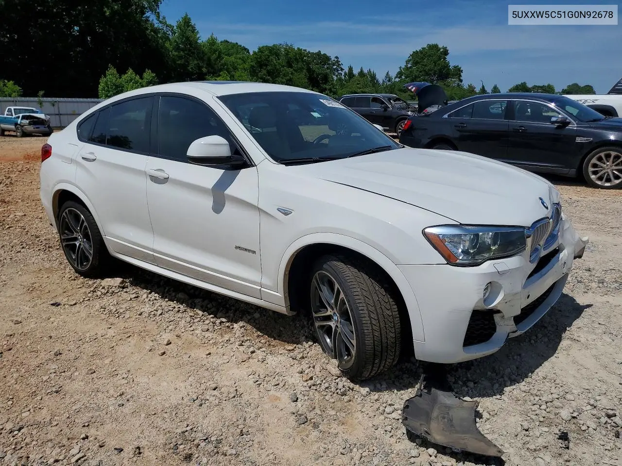 2016 BMW X4 xDrive35I VIN: 5UXXW5C51G0N92678 Lot: 54981276