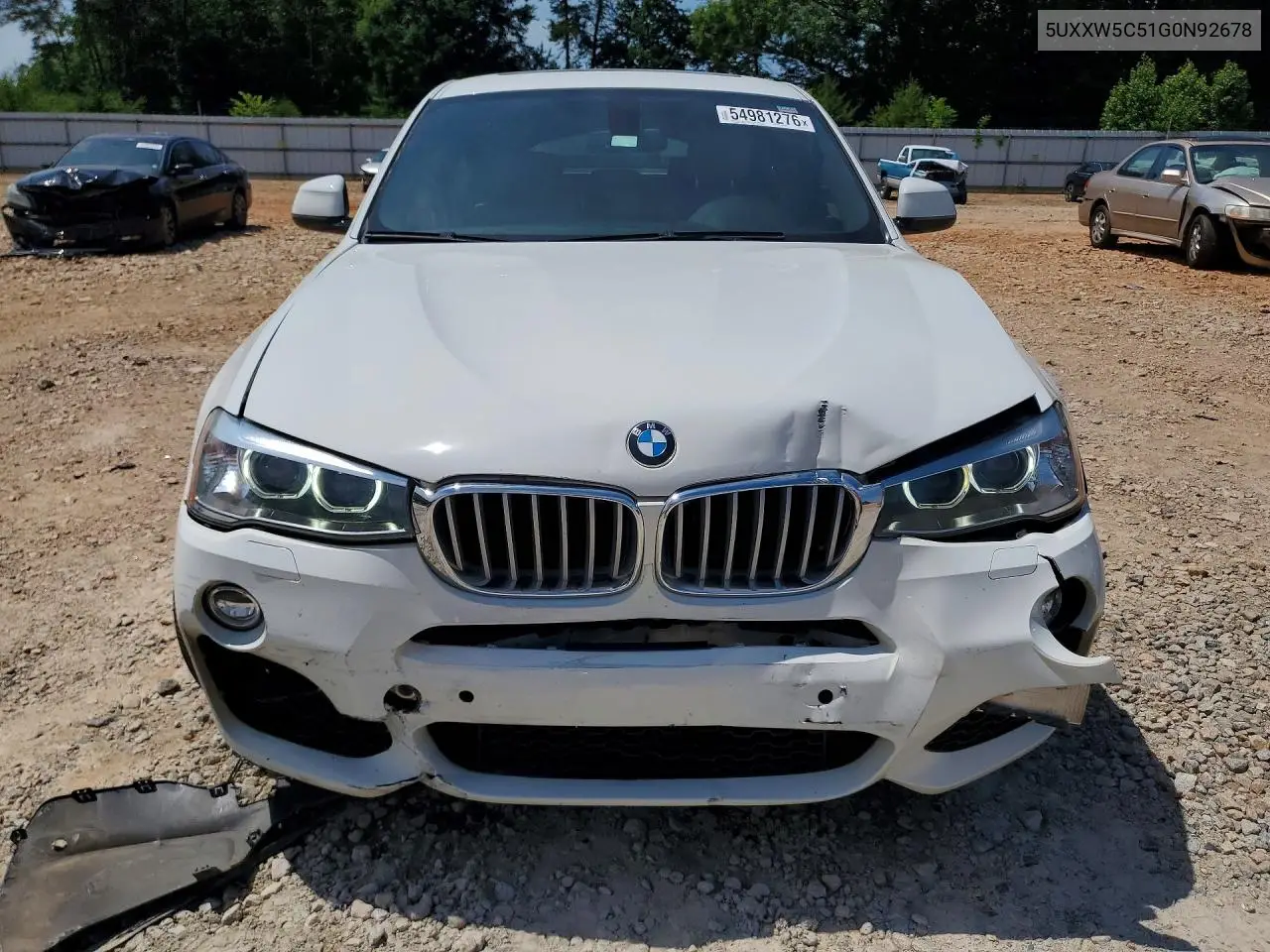 2016 BMW X4 xDrive35I VIN: 5UXXW5C51G0N92678 Lot: 54981276