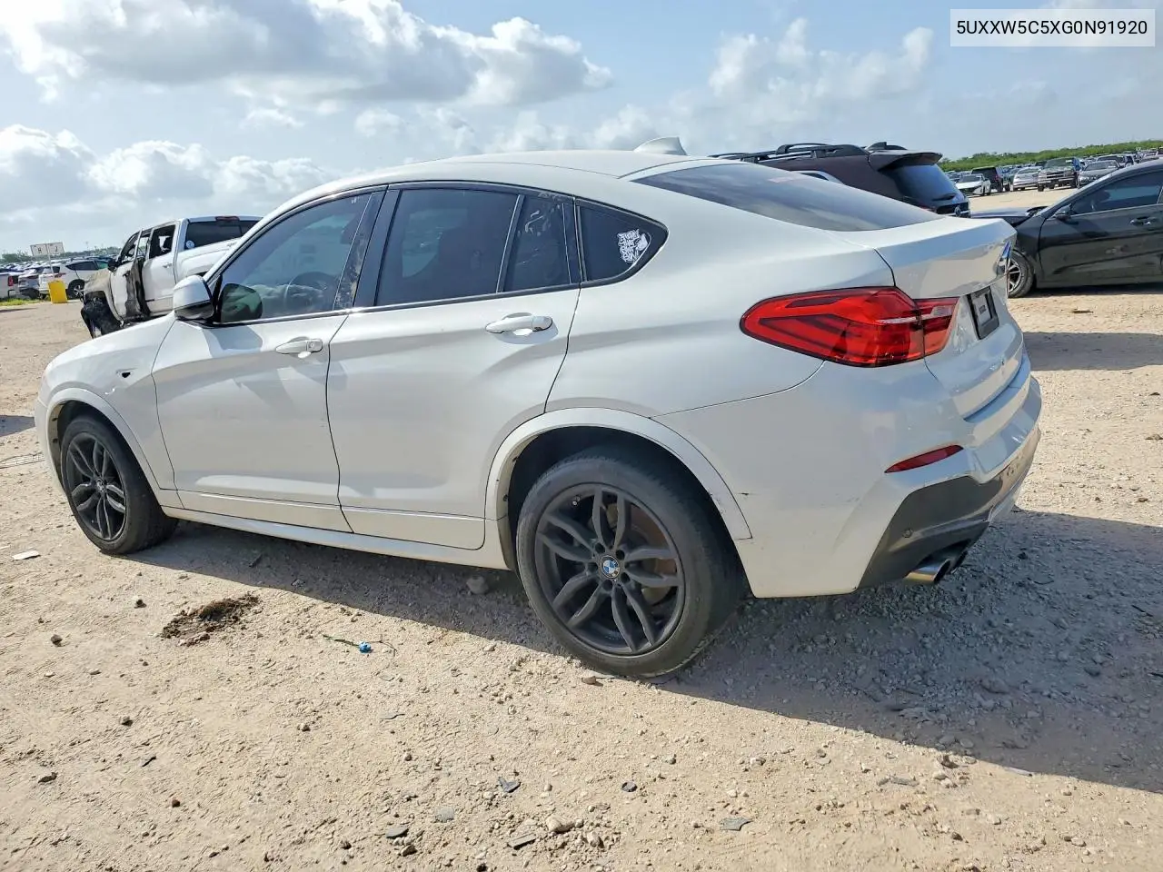 2016 BMW X4 xDrive35I VIN: 5UXXW5C5XG0N91920 Lot: 59313236