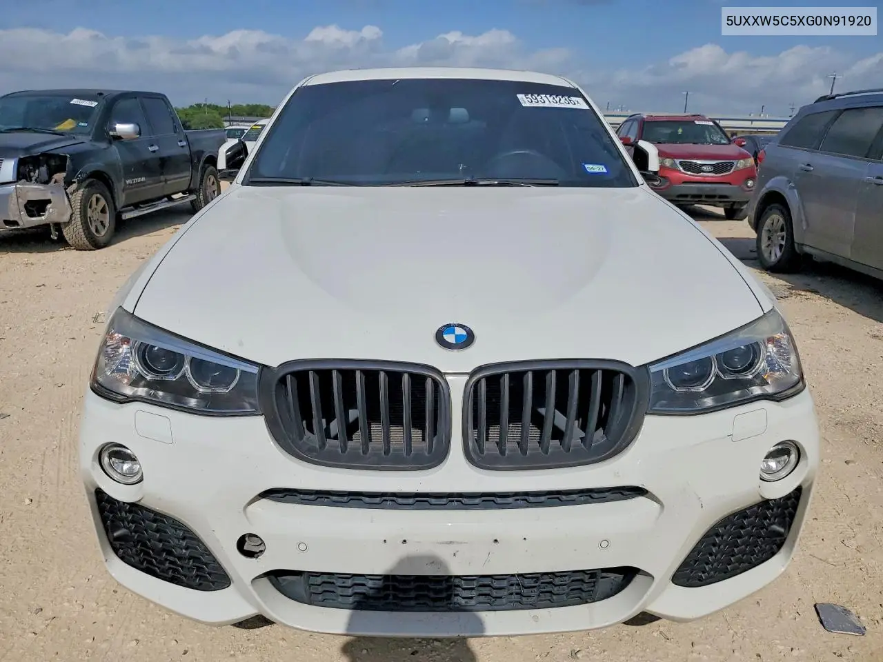 2016 BMW X4 xDrive35I VIN: 5UXXW5C5XG0N91920 Lot: 59313236