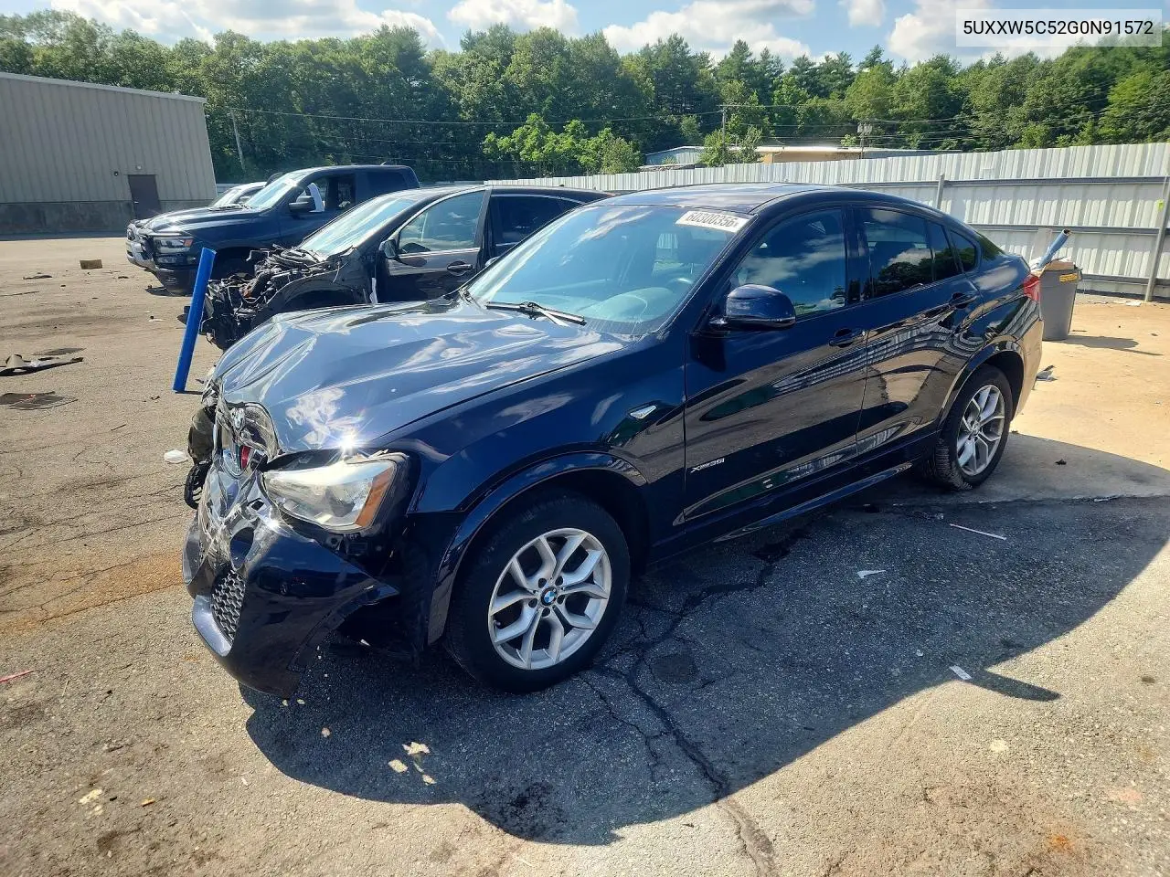 2016 BMW X4 xDrive35I VIN: 5UXXW5C52G0N91572 Lot: 60300356