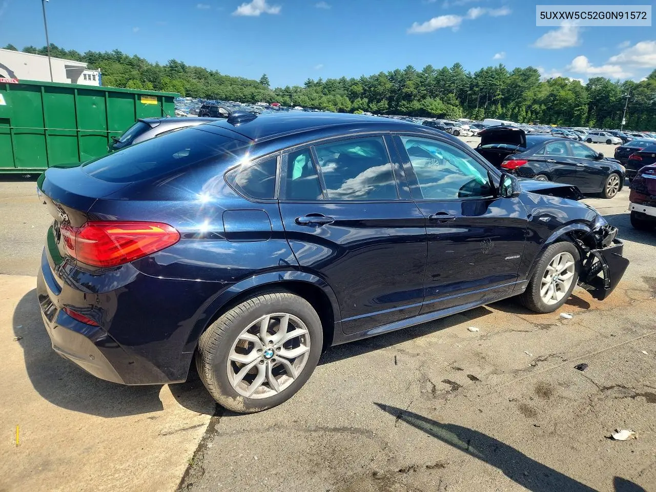 2016 BMW X4 xDrive35I VIN: 5UXXW5C52G0N91572 Lot: 60300356