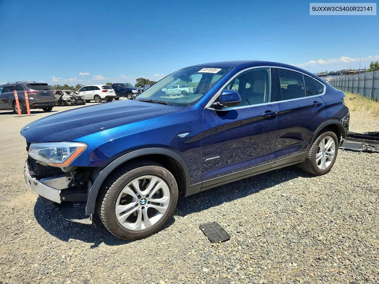 2016 BMW X4 xDrive28I VIN: 5UXXW3C54G0R22141 Lot: 60818536
