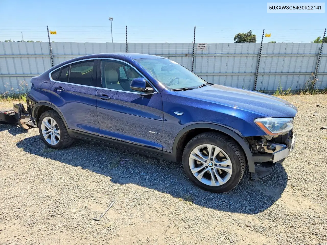 2016 BMW X4 xDrive28I VIN: 5UXXW3C54G0R22141 Lot: 60818536