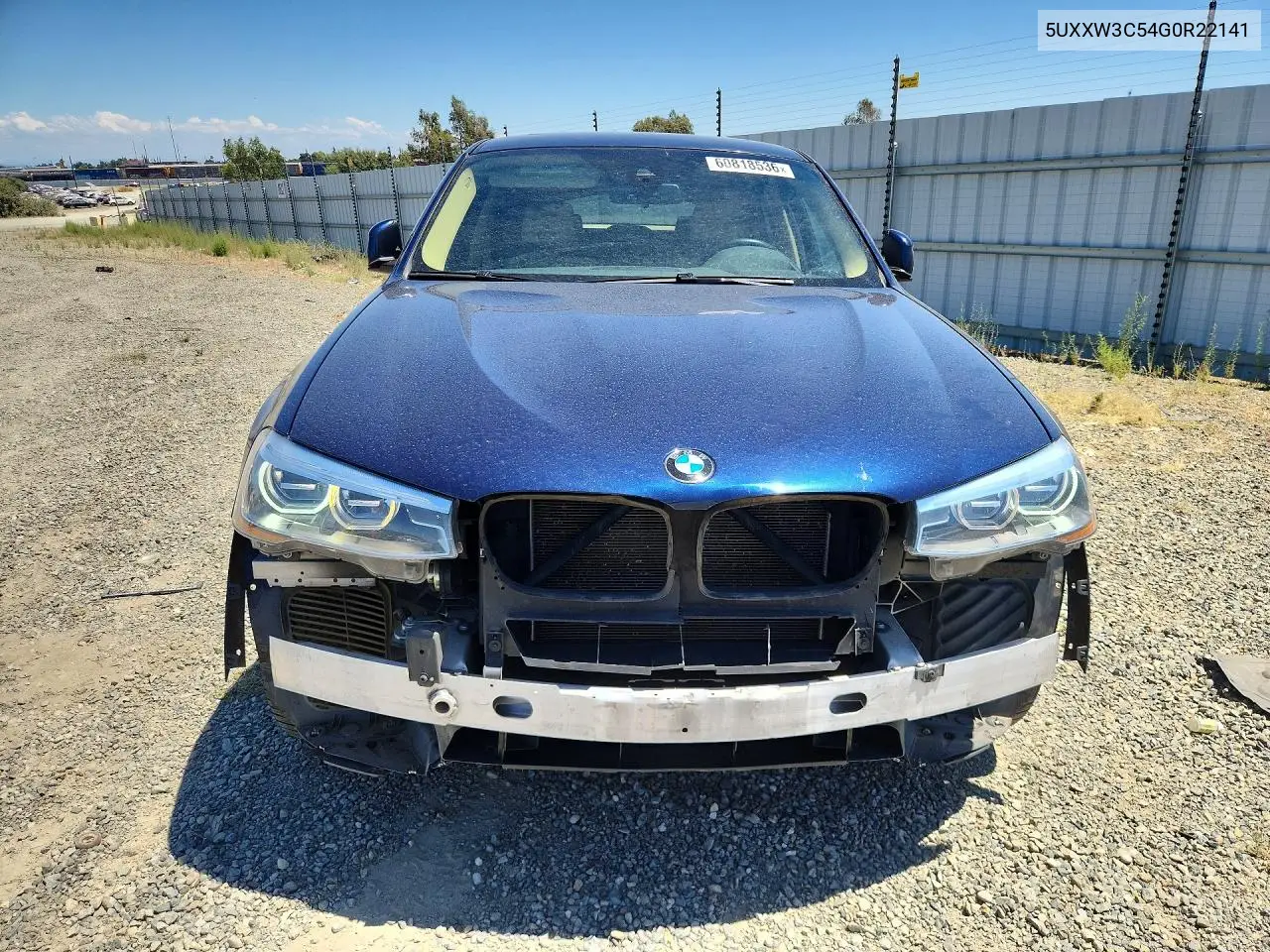 2016 BMW X4 xDrive28I VIN: 5UXXW3C54G0R22141 Lot: 60818536