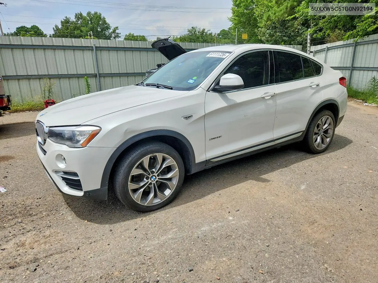 2016 BMW X4 xDrive35I VIN: 5UXXW5C51G0N92194 Lot: 61111726
