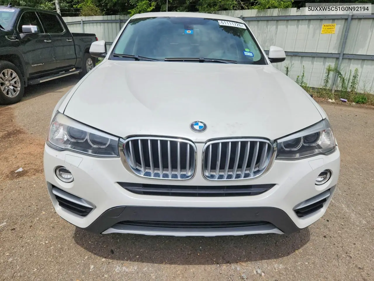 2016 BMW X4 xDrive35I VIN: 5UXXW5C51G0N92194 Lot: 61111726