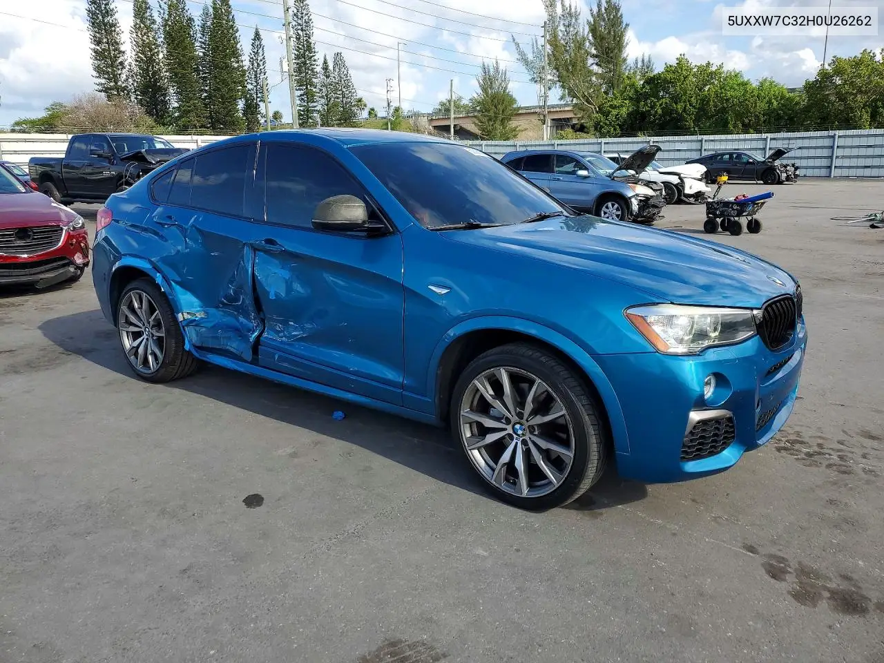 2017 BMW X4 xDrivem40I VIN: 5UXXW7C32H0U26262 Lot: 50896696