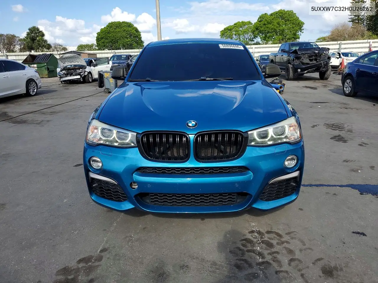 2017 BMW X4 xDrivem40I VIN: 5UXXW7C32H0U26262 Lot: 50896696