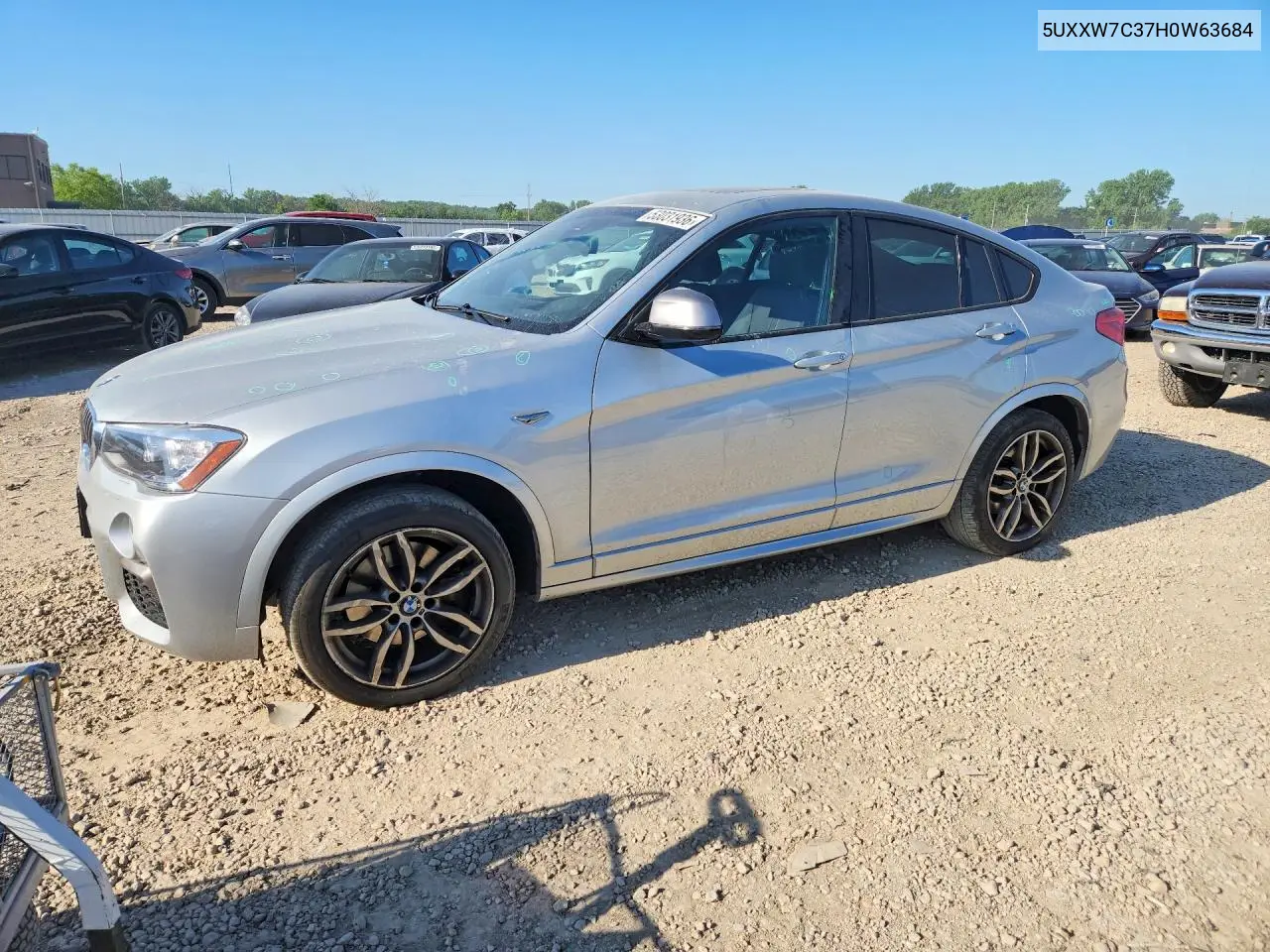 2017 BMW X4 xDrivem40I VIN: 5UXXW7C37H0W63684 Lot: 53031936