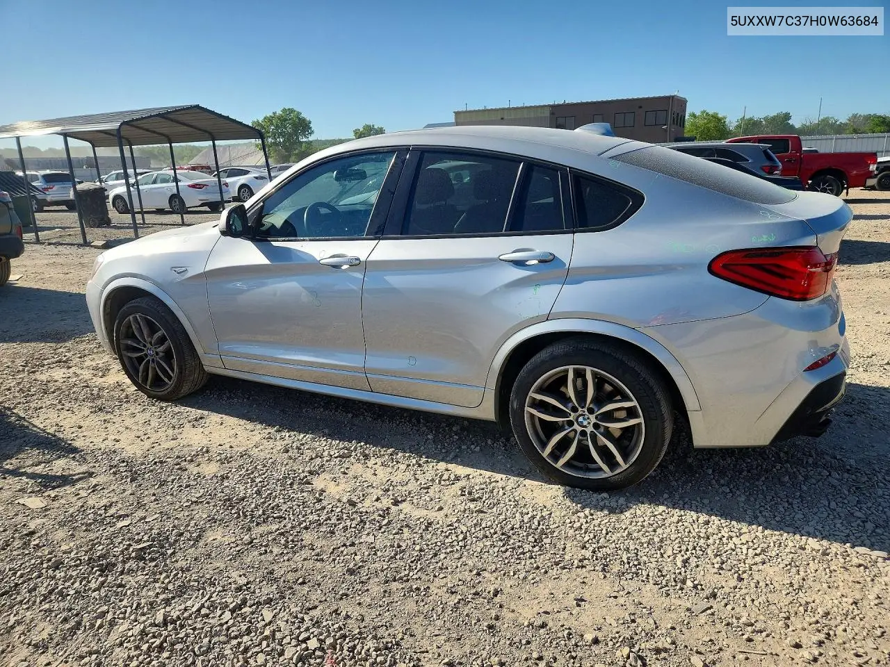 2017 BMW X4 xDrivem40I VIN: 5UXXW7C37H0W63684 Lot: 53031936