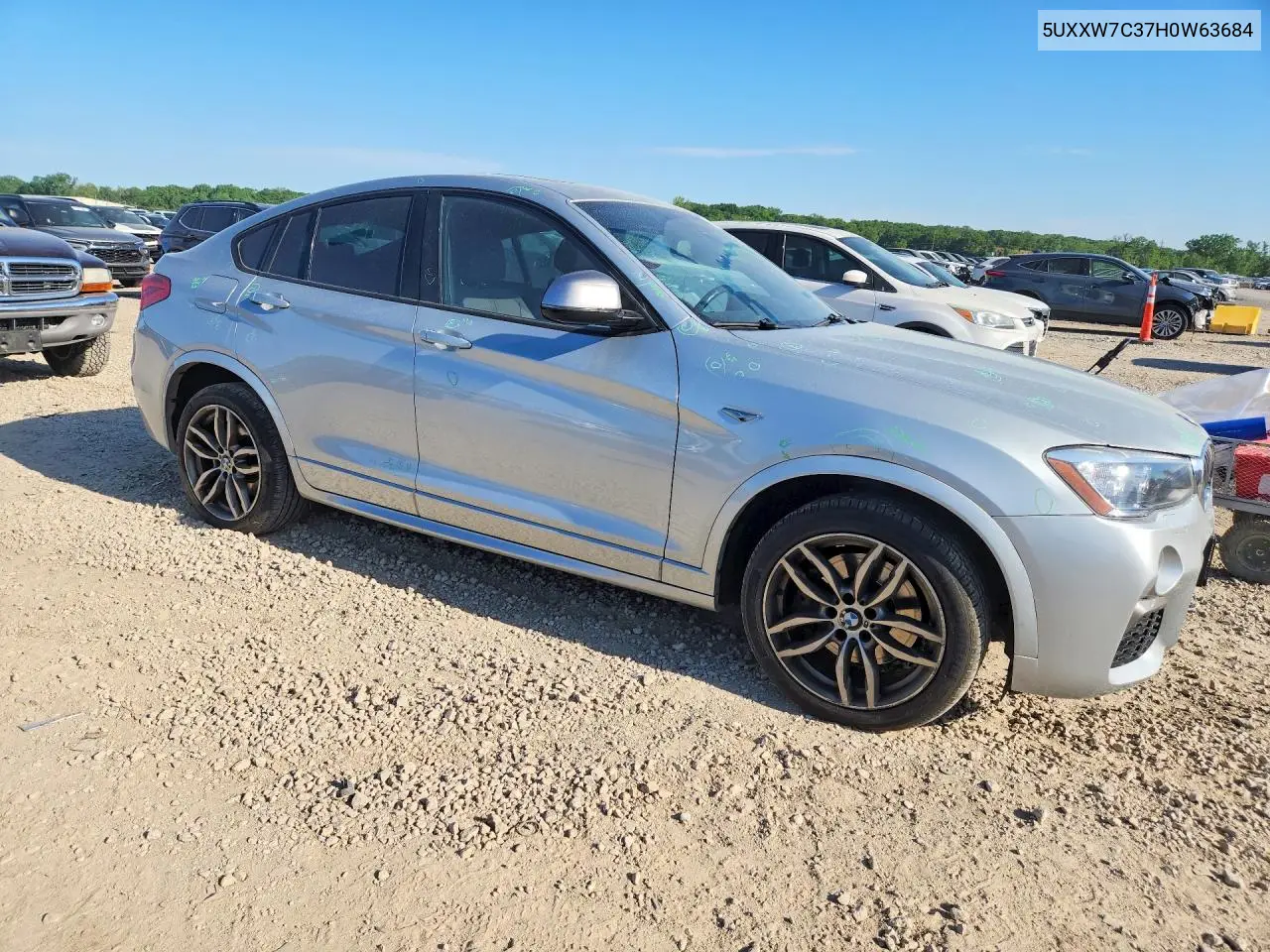 2017 BMW X4 xDrivem40I VIN: 5UXXW7C37H0W63684 Lot: 53031936