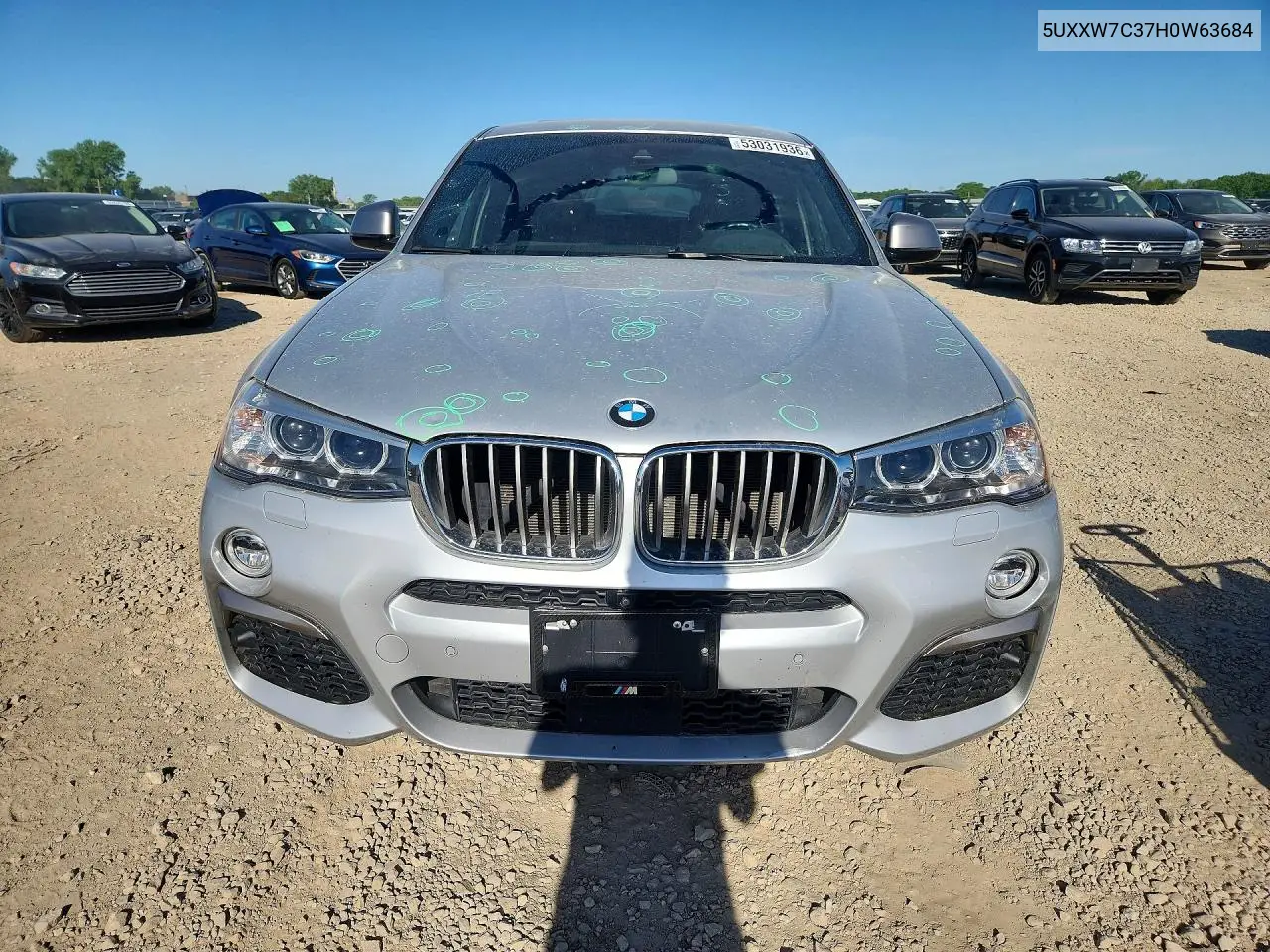 2017 BMW X4 xDrivem40I VIN: 5UXXW7C37H0W63684 Lot: 53031936