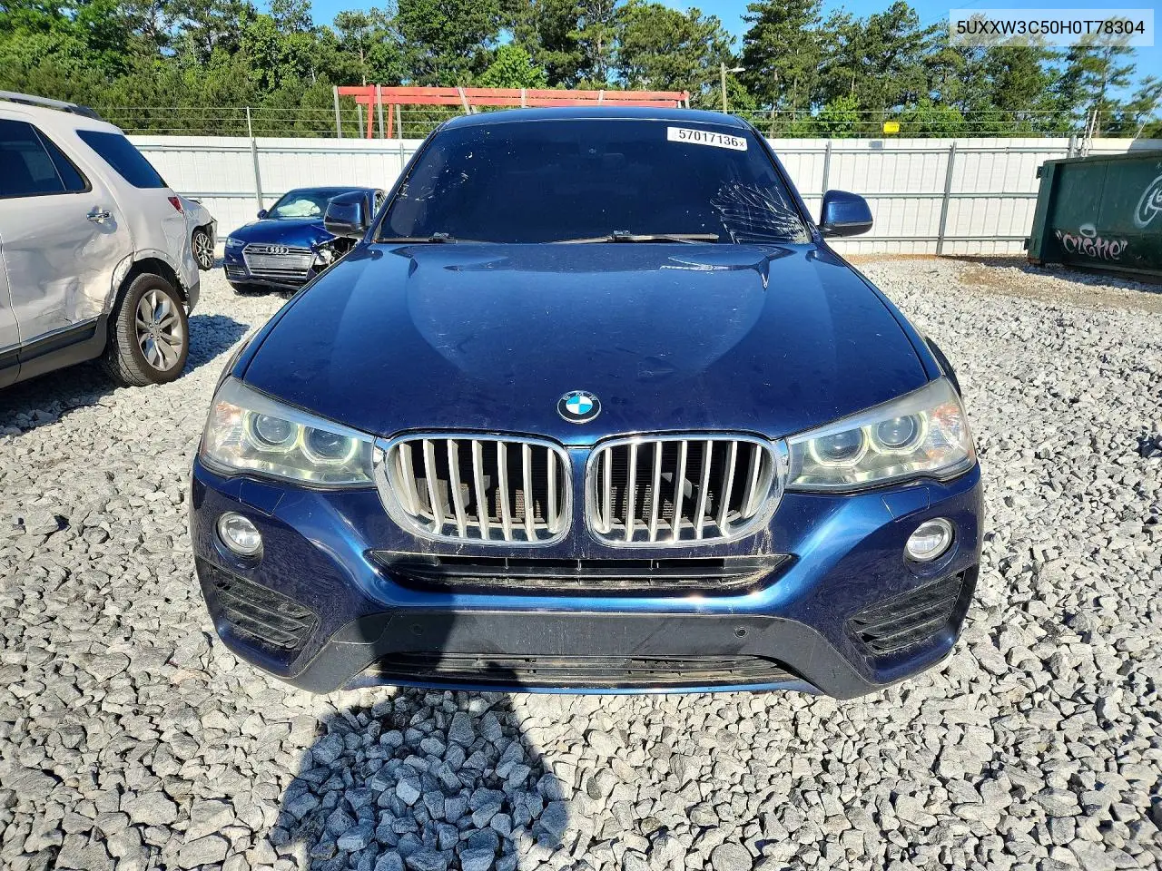 2017 BMW X4 xDrive28I VIN: 5UXXW3C50H0T78304 Lot: 57017136