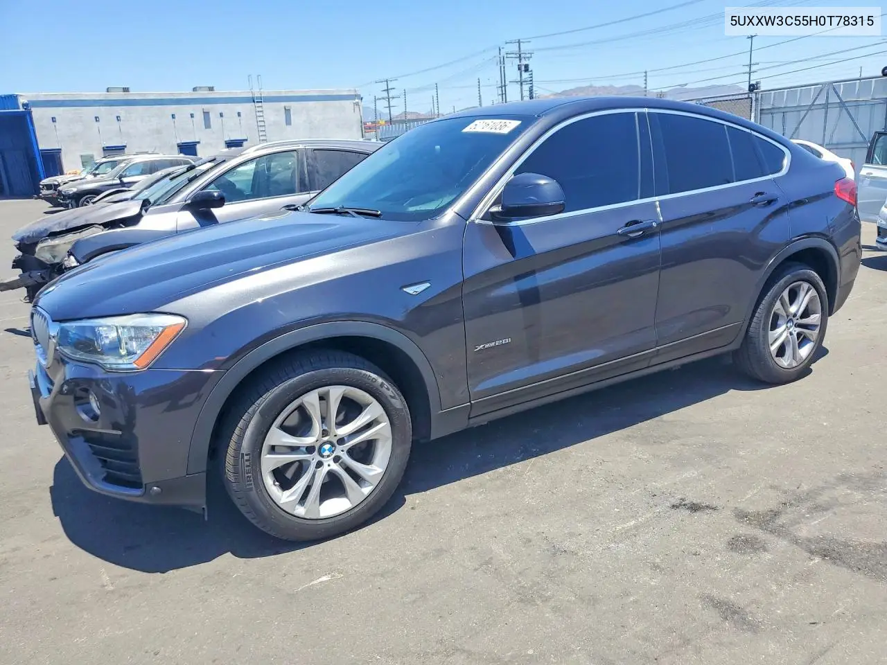 2017 BMW X4 xDrive28I VIN: 5UXXW3C55H0T78315 Lot: 60161036