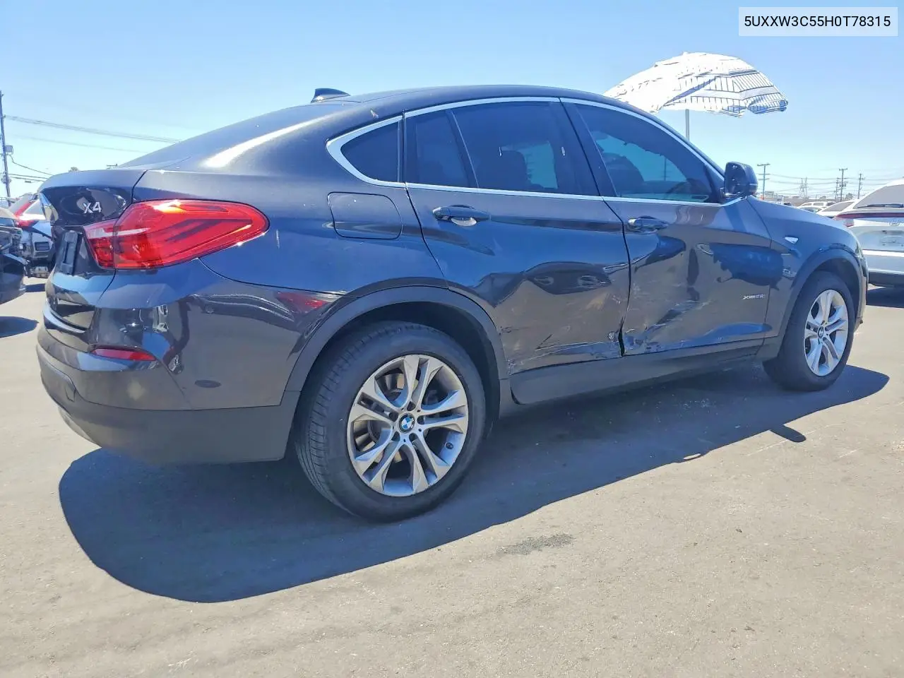2017 BMW X4 xDrive28I VIN: 5UXXW3C55H0T78315 Lot: 60161036