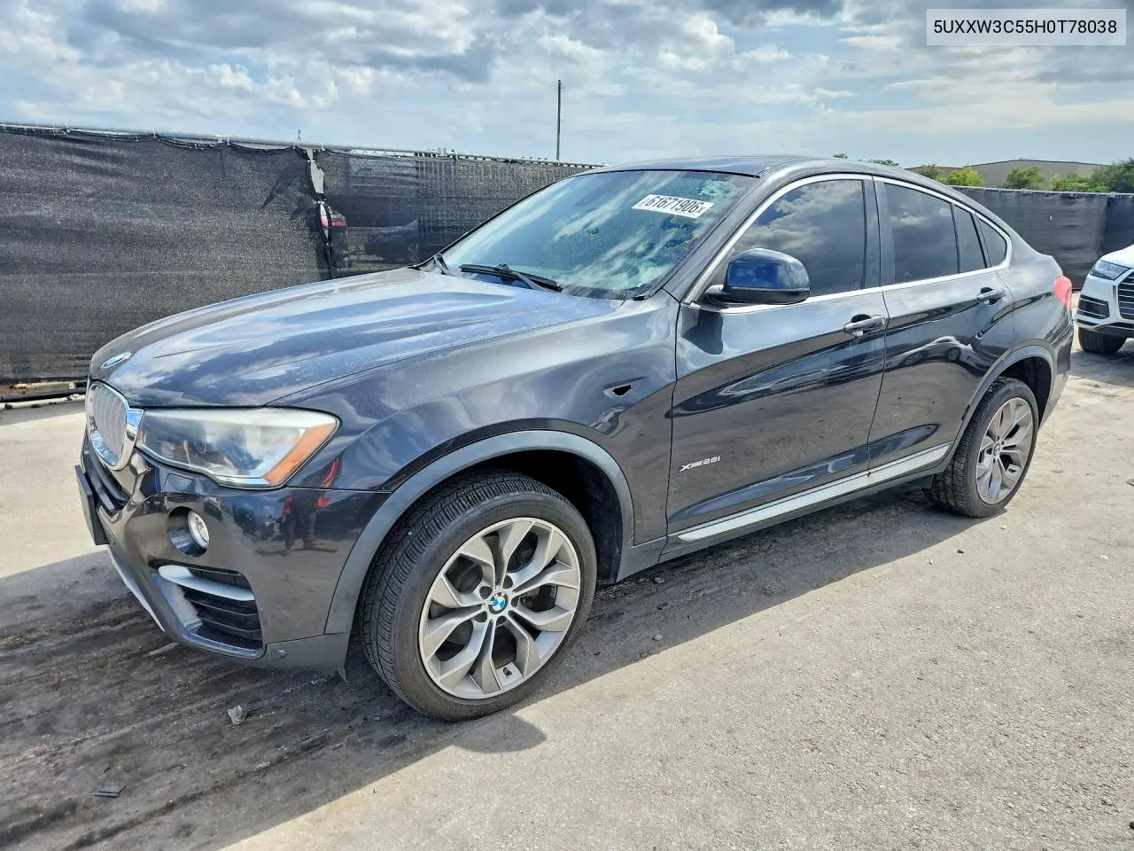 2017 BMW X4 xDrive28I VIN: 5UXXW3C55H0T78038 Lot: 61671906