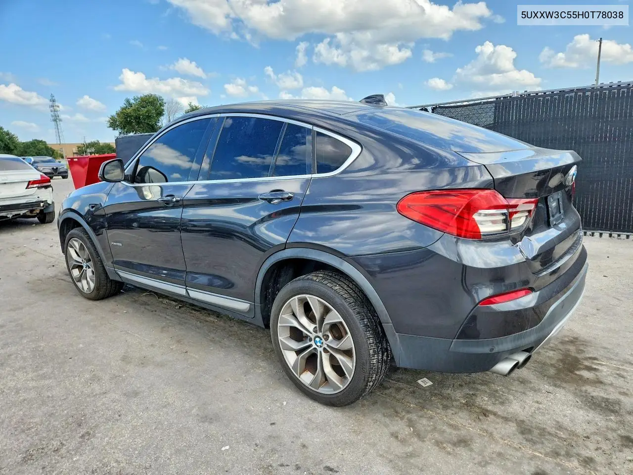 2017 BMW X4 xDrive28I VIN: 5UXXW3C55H0T78038 Lot: 61671906