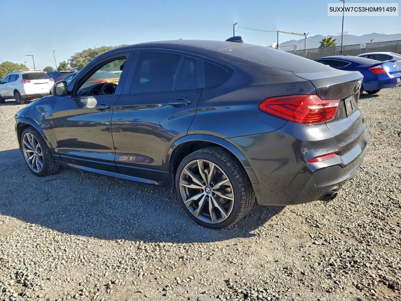 2017 BMW X4 xDrivem40I VIN: 5UXXW7C53H0M91459 Lot: 95889545