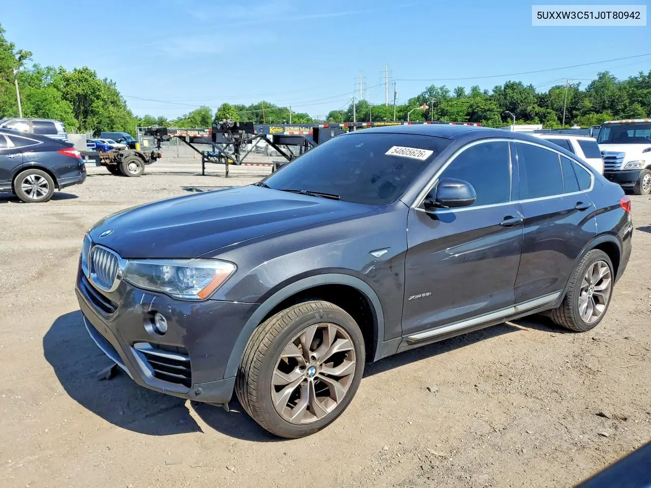 2018 BMW X4 xDrive28I VIN: 5UXXW3C51J0T80942 Lot: 54605626