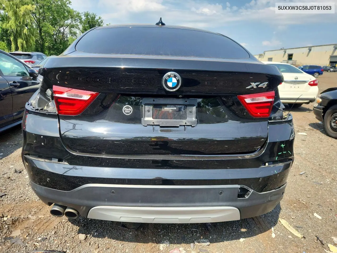 2018 BMW X4 xDrive28I VIN: 5UXXW3C58J0T81053 Lot: 58963186