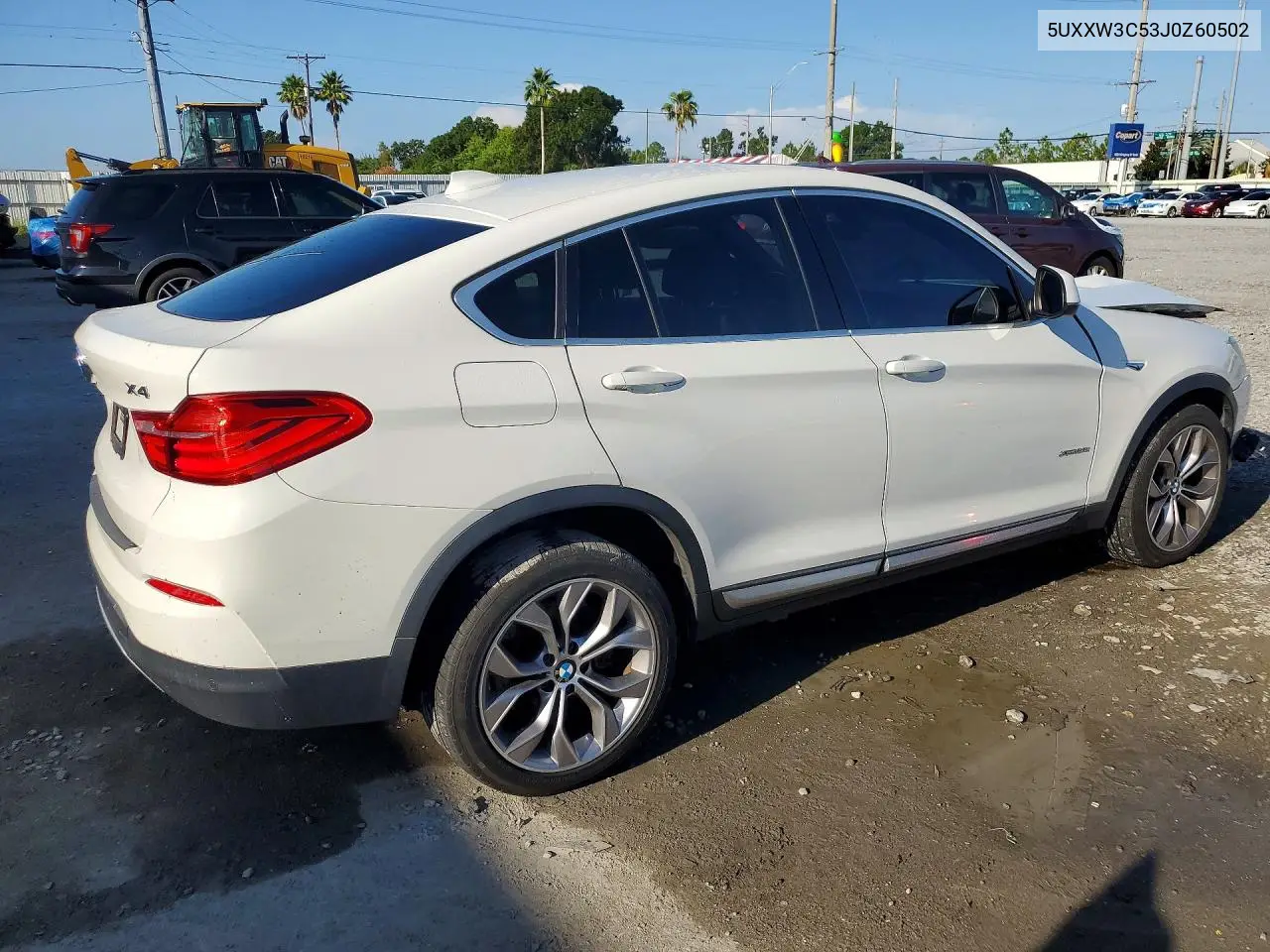 2018 BMW X4 xDrive28I VIN: 5UXXW3C53J0Z60502 Lot: 59595716