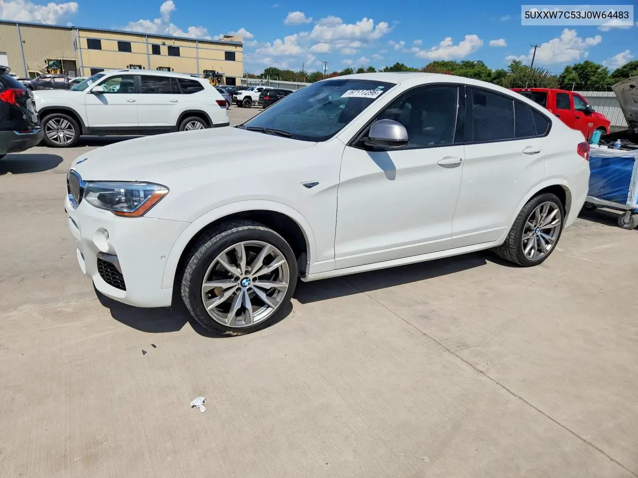2018 BMW X4 xDrivem40I VIN: 5UXXW7C53J0W64483 Lot: 60117296