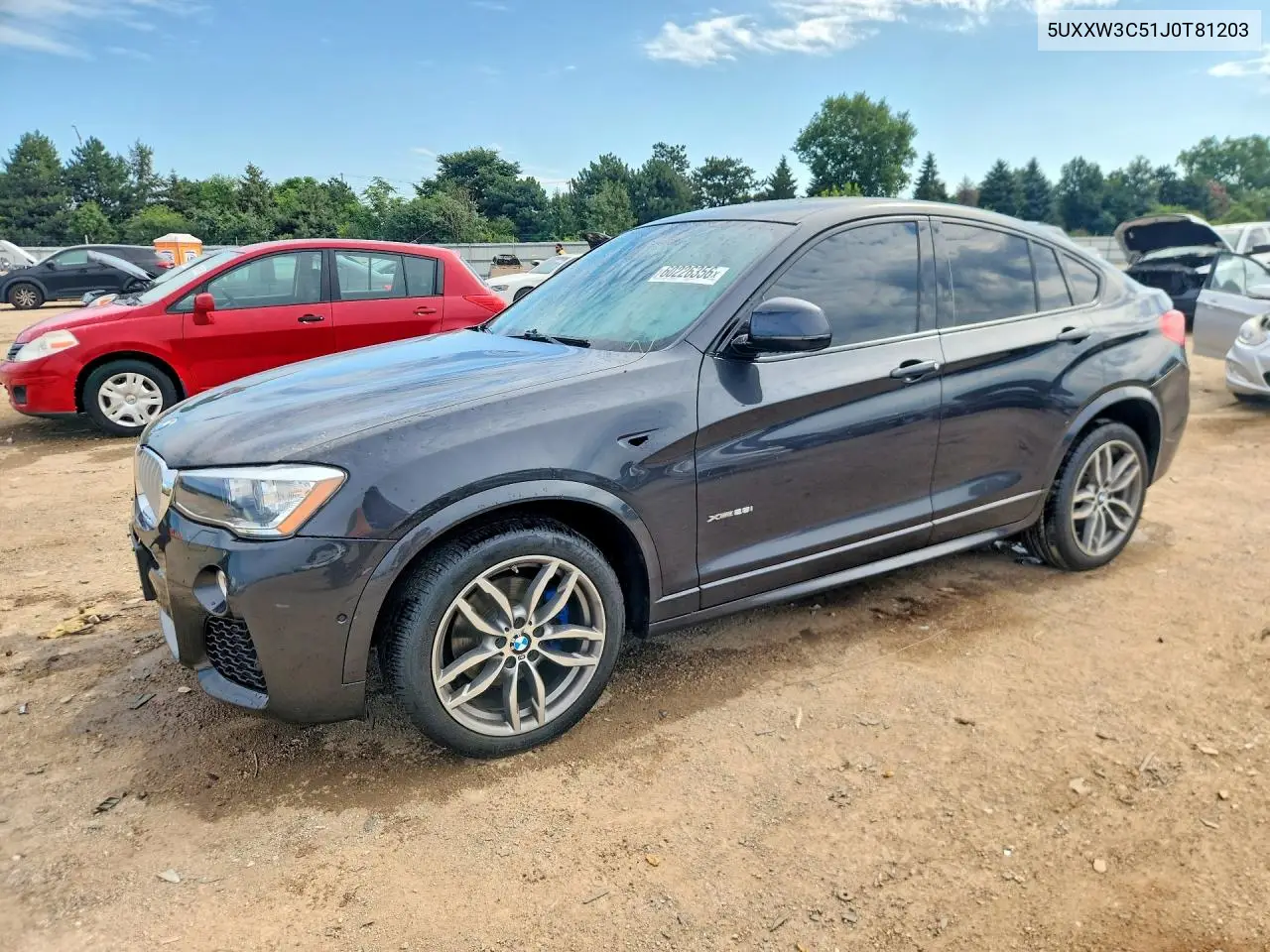2018 BMW X4 xDrive28I VIN: 5UXXW3C51J0T81203 Lot: 60226356