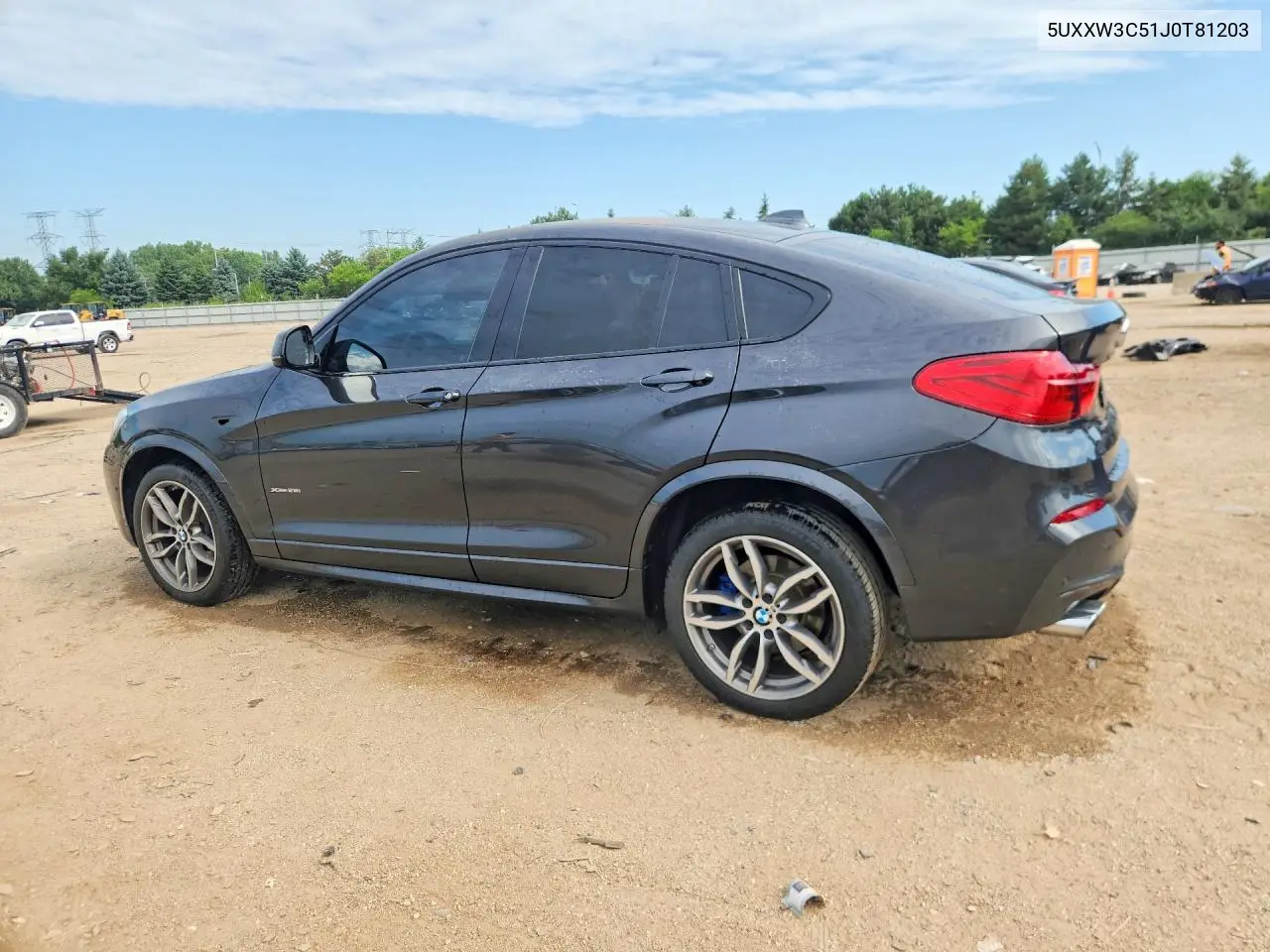 2018 BMW X4 xDrive28I VIN: 5UXXW3C51J0T81203 Lot: 60226356