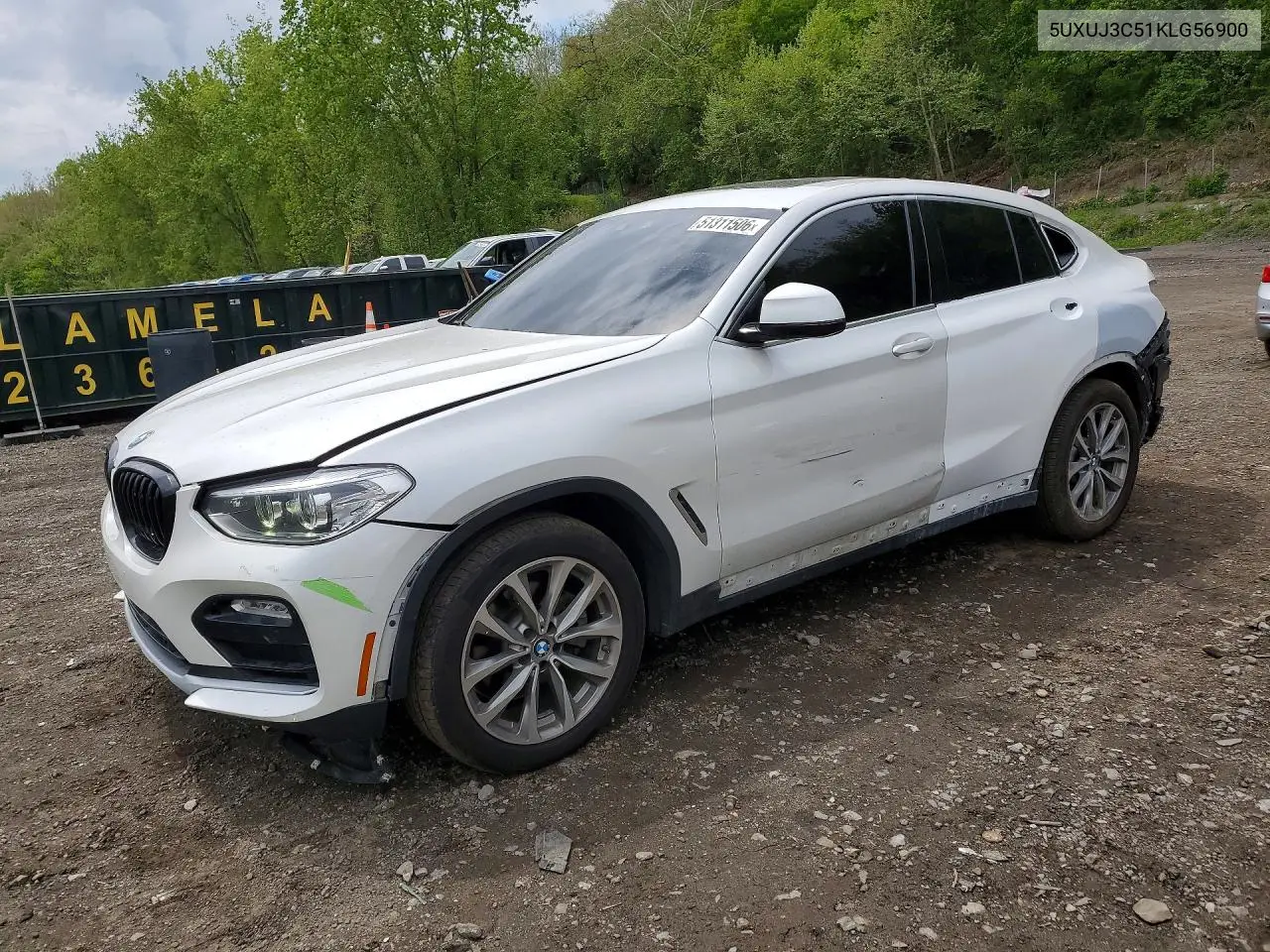 2019 BMW X4 xDrive30I VIN: 5UXUJ3C51KLG56900 Lot: 51311506