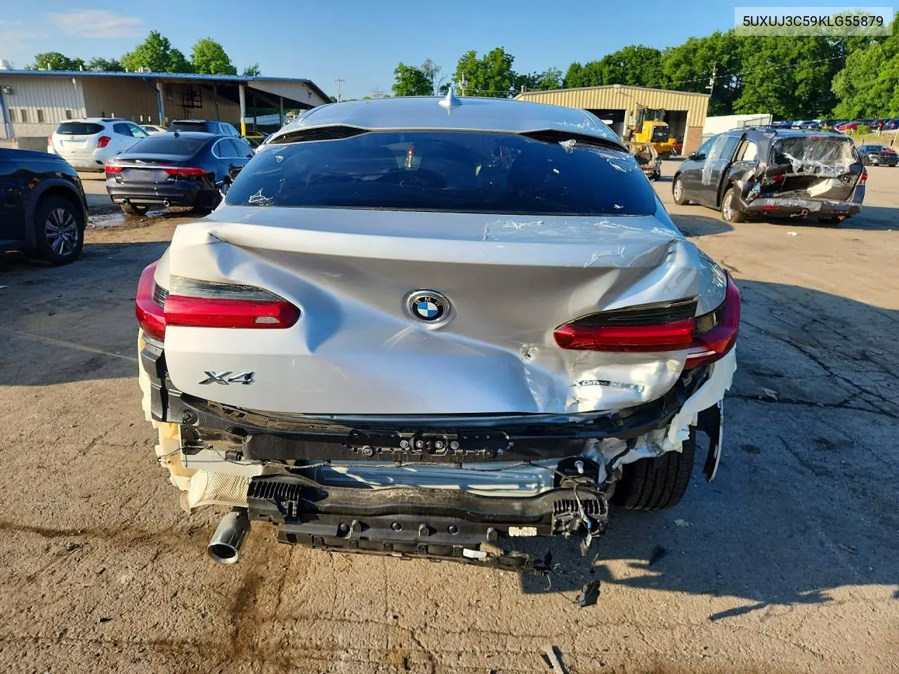 2019 BMW X4 xDrive30I VIN: 5UXUJ3C59KLG55879 Lot: 58271616