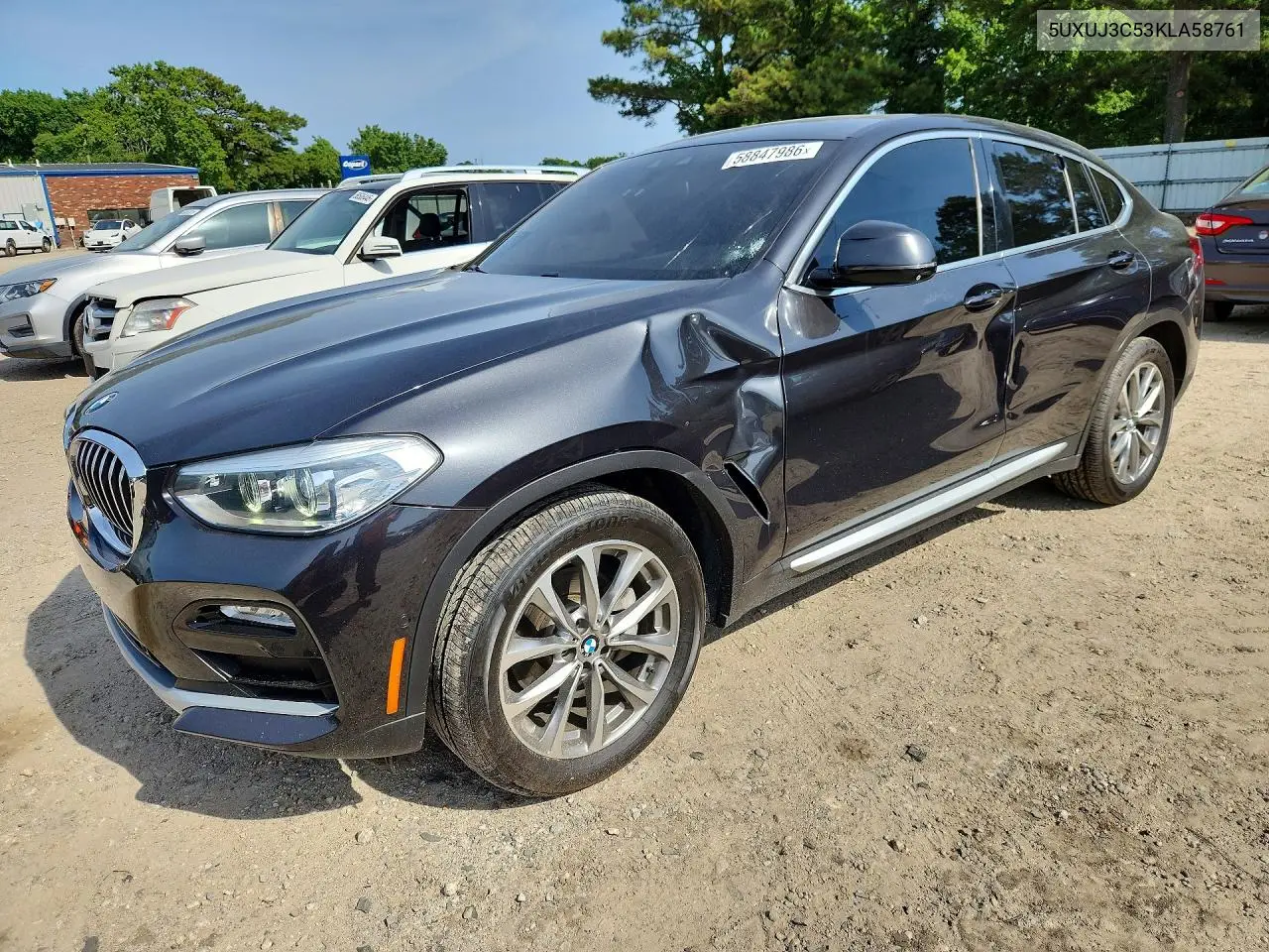 2019 BMW X4 xDrive30I VIN: 5UXUJ3C53KLA58761 Lot: 58847986