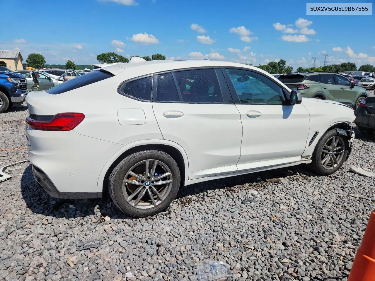 2020 BMW X4 xDrivem40I VIN: 5UX2V5C05L9B67555 Lot: 58402166