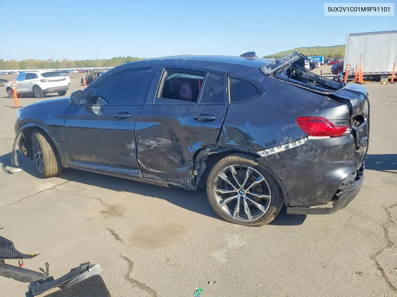 2021 BMW X4 xDrive30I VIN: 5UX2V1C01M9F91101 Lot: 52322366