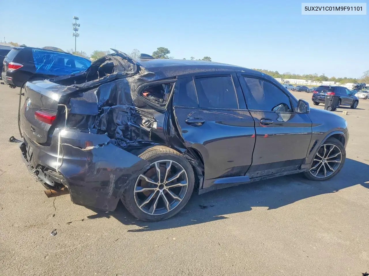 2021 BMW X4 xDrive30I VIN: 5UX2V1C01M9F91101 Lot: 52322366