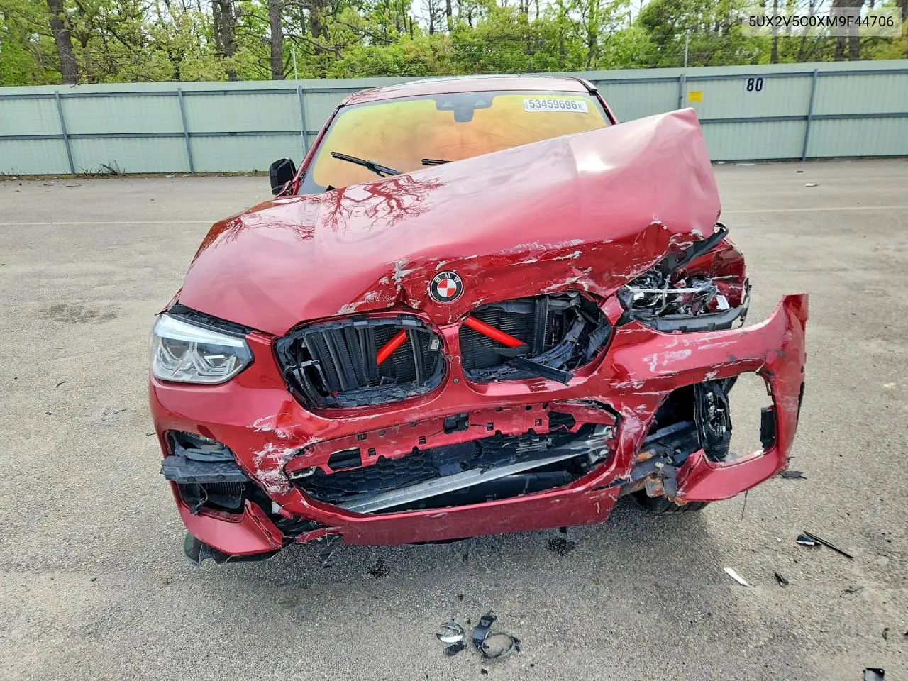 2021 BMW X4 xDrivem40I VIN: 5UX2V5C0XM9F44706 Lot: 53459696