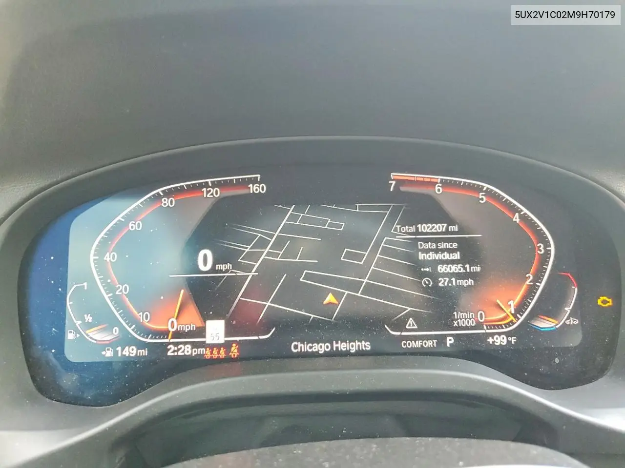 2021 BMW X4 xDrive30I VIN: 5UX2V1C02M9H70179 Lot: 85970615