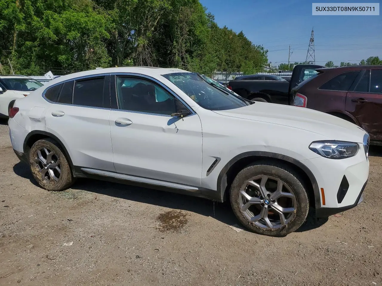 2022 BMW X4 xDrive30I VIN: 5UX33DT08N9K50711 Lot: 54511286
