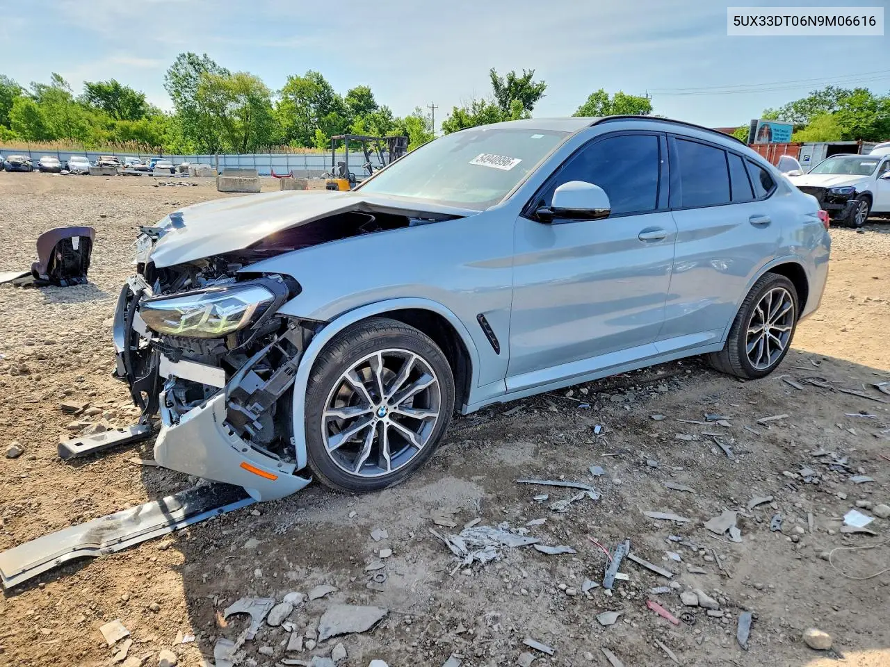 2022 BMW X4 xDrive30I VIN: 5UX33DT06N9M06616 Lot: 54940996
