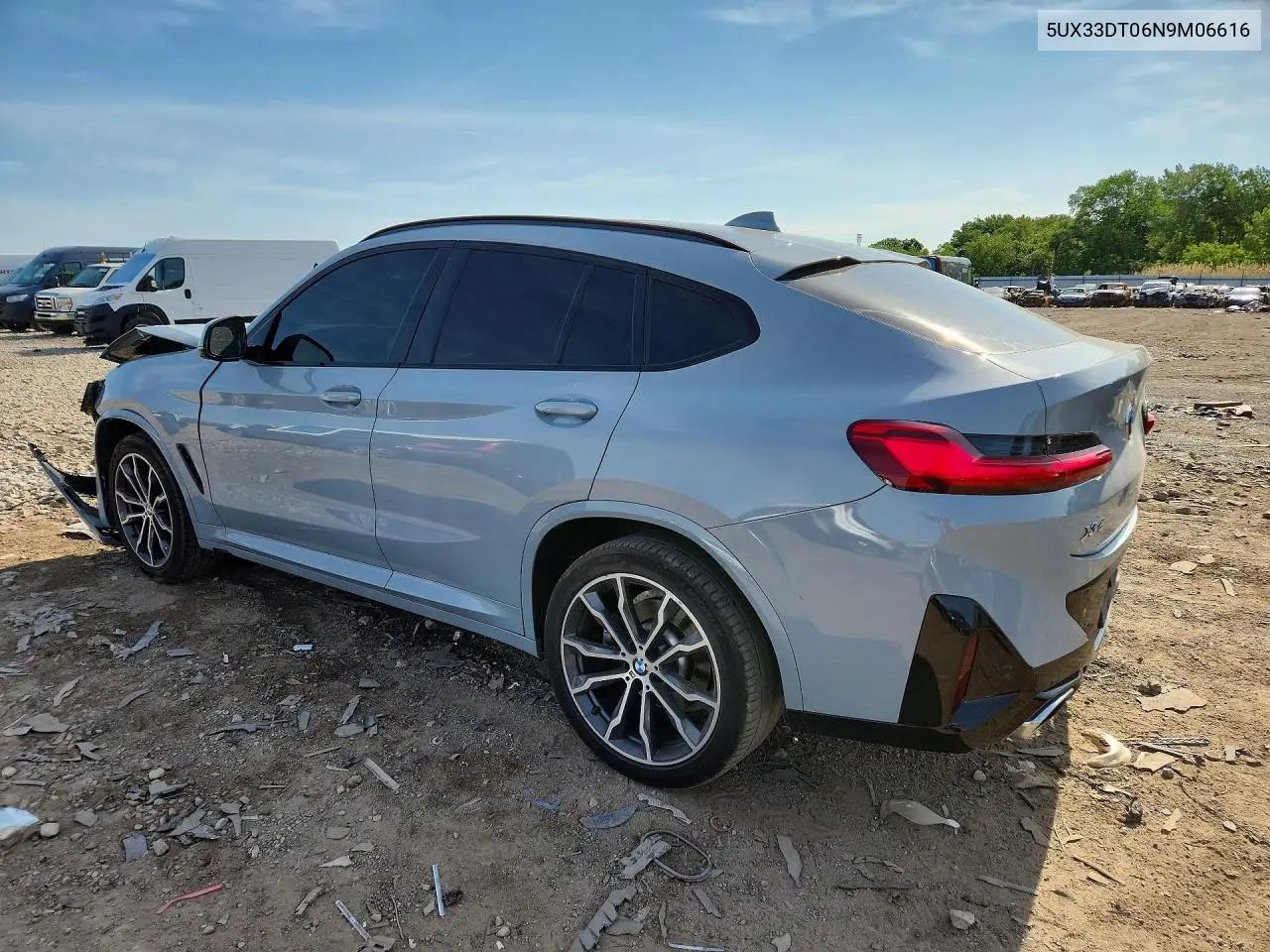 2022 BMW X4 xDrive30I VIN: 5UX33DT06N9M06616 Lot: 54940996