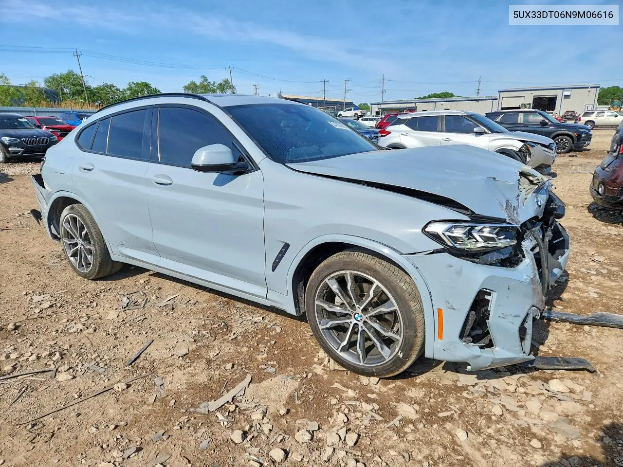 2022 BMW X4 xDrive30I VIN: 5UX33DT06N9M06616 Lot: 54940996