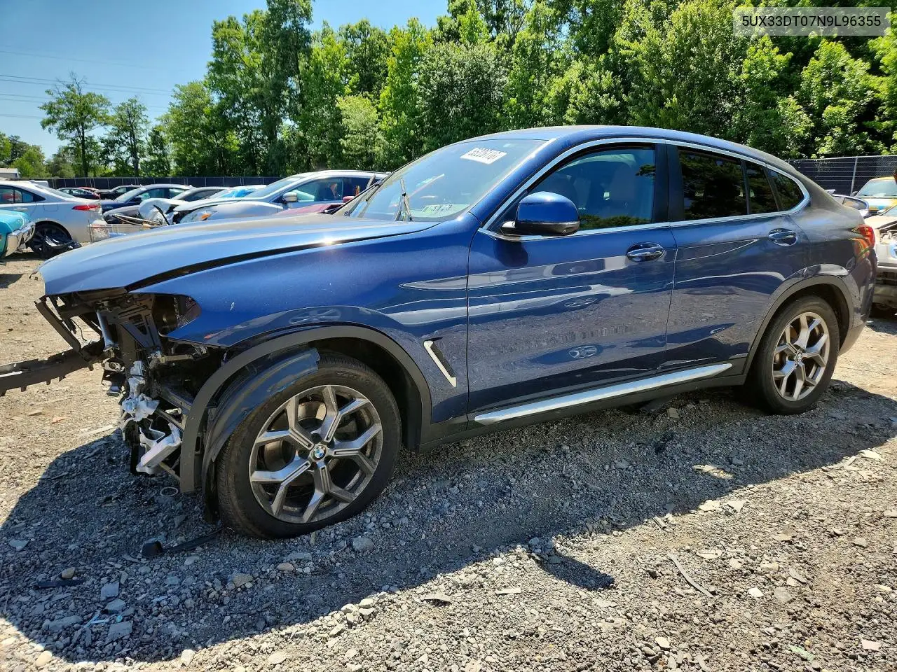 2022 BMW X4 xDrive30I VIN: 5UX33DT07N9L96355 Lot: 55226116