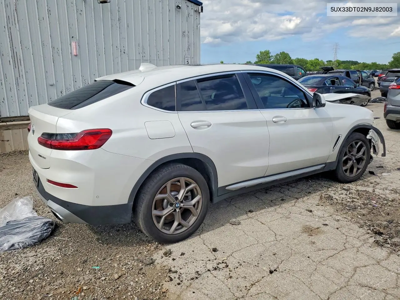 2022 BMW X4 xDrive30I VIN: 5UX33DT02N9J82003 Lot: 57266906