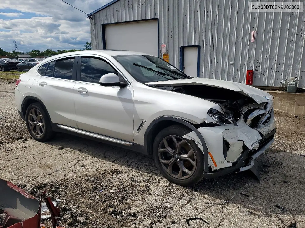 2022 BMW X4 xDrive30I VIN: 5UX33DT02N9J82003 Lot: 57266906