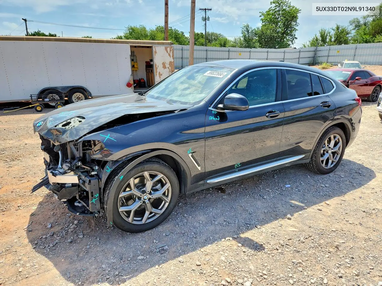 2022 BMW X4 xDrive30I VIN: 5UX33DT02N9L91340 Lot: 58822666