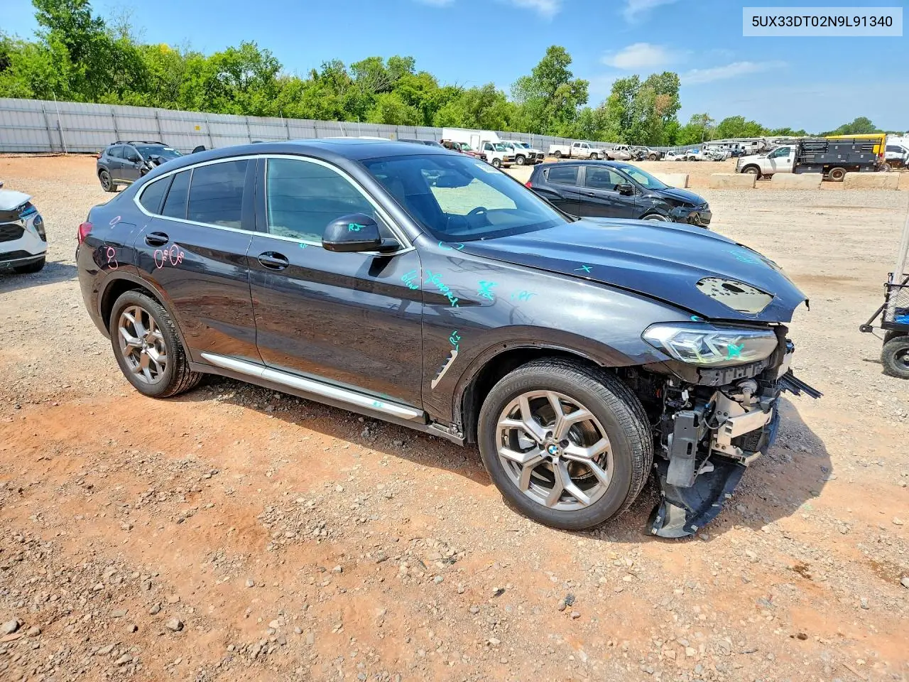 2022 BMW X4 xDrive30I VIN: 5UX33DT02N9L91340 Lot: 58822666