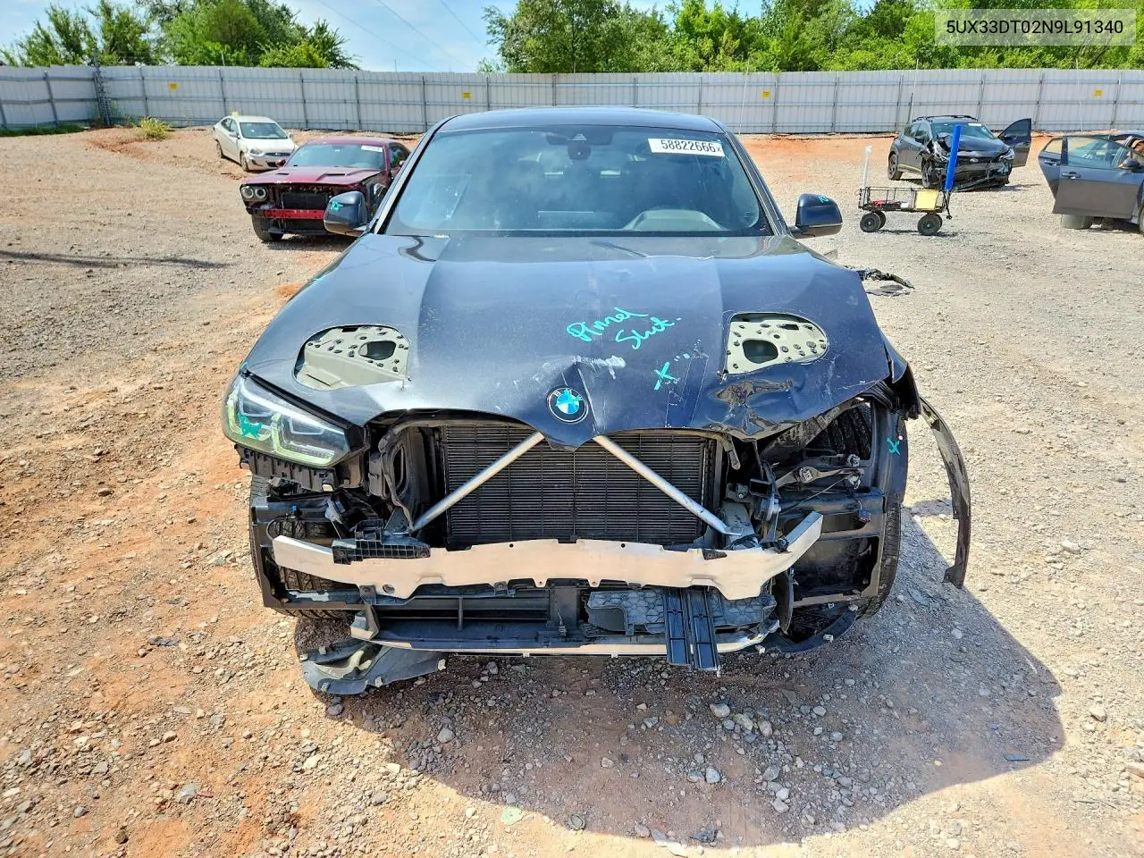2022 BMW X4 xDrive30I VIN: 5UX33DT02N9L91340 Lot: 58822666