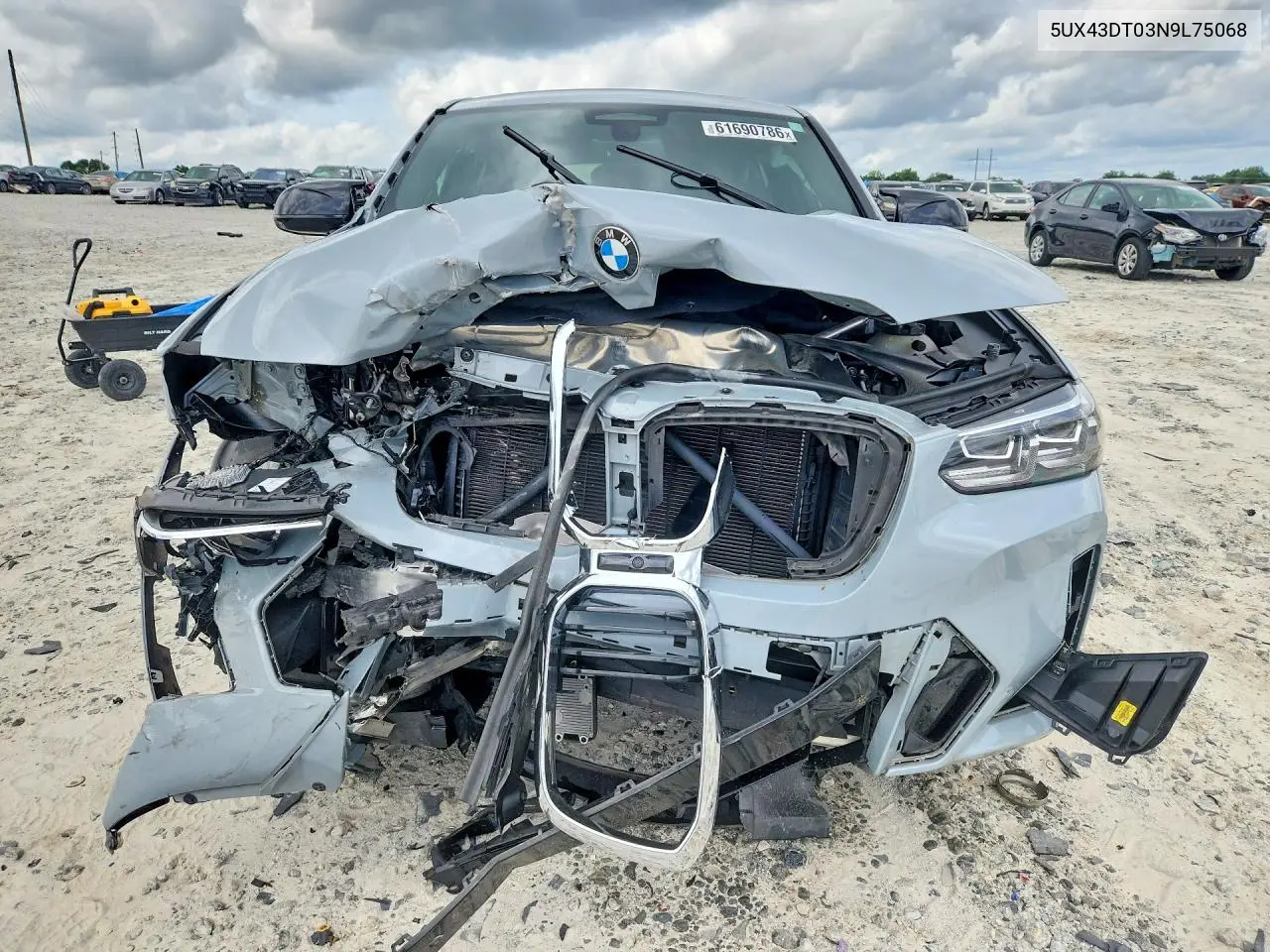 2022 BMW X4 M40I VIN: 5UX43DT03N9L75068 Lot: 61690786