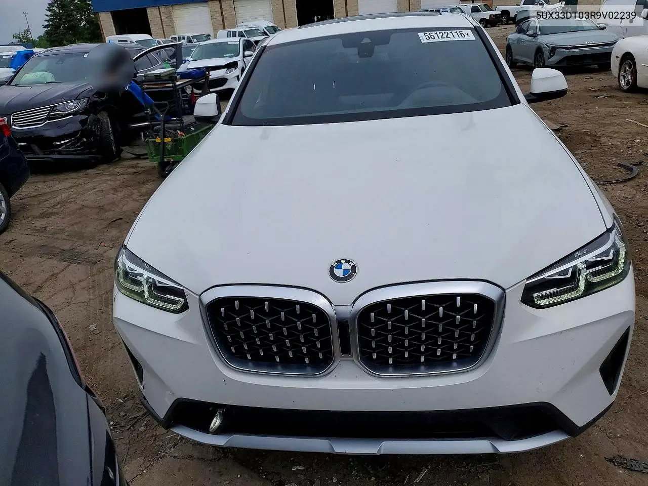 2024 BMW X4 xDrive30I VIN: 5UX33DT03R9V02239 Lot: 56122116