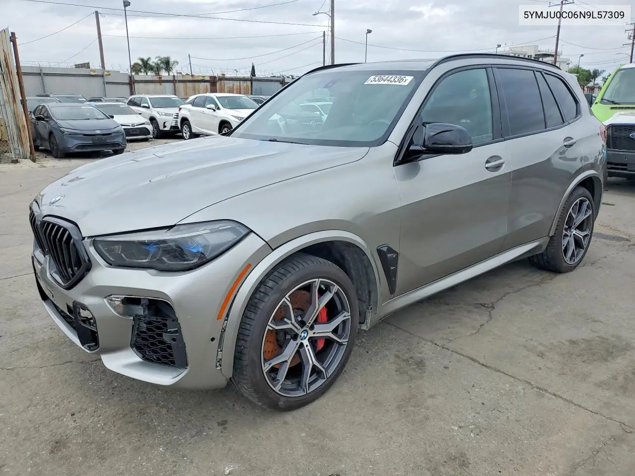 2022 BMW X5 M VIN: 5YMJU0C06N9L57309 Lot: 53644336